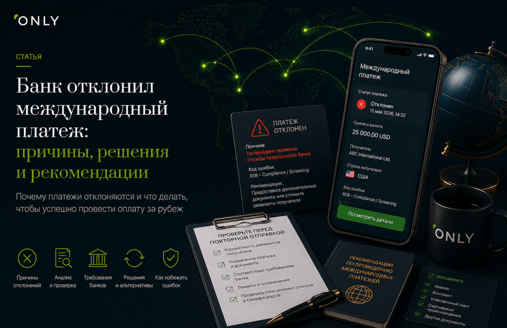 Банк отклонил международный платеж