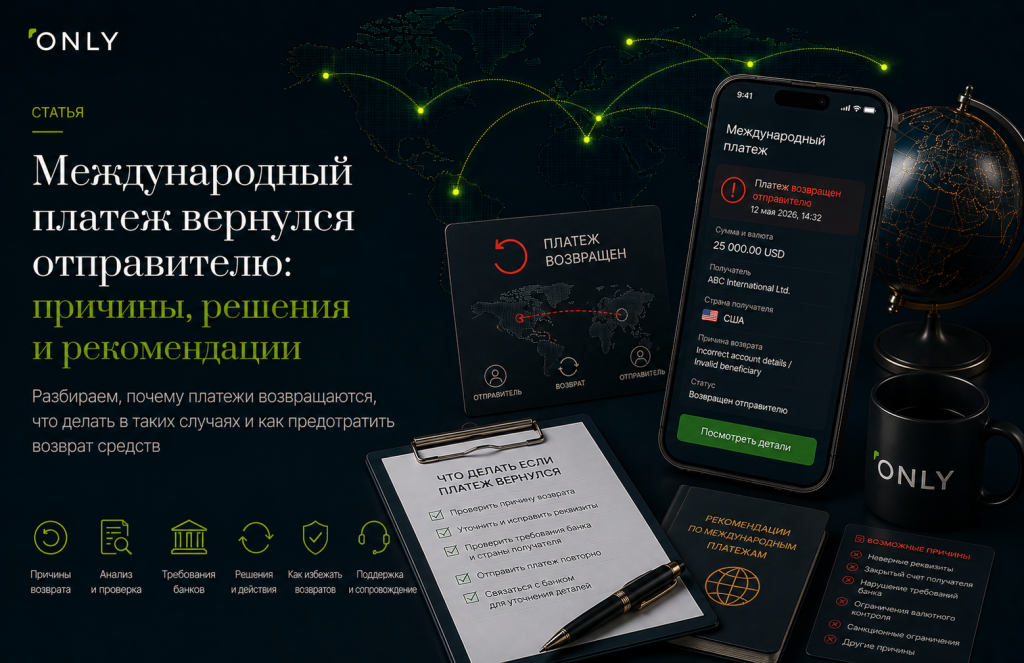 Международный платеж вернулся отправителю