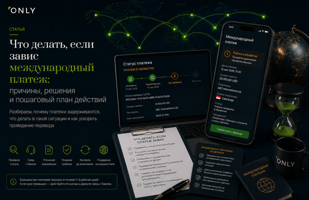 Что делать если завис международный платеж