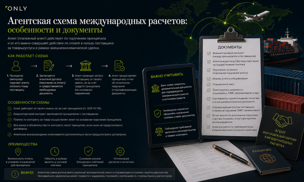 Агентская схема международных расчетов: особенности и документы