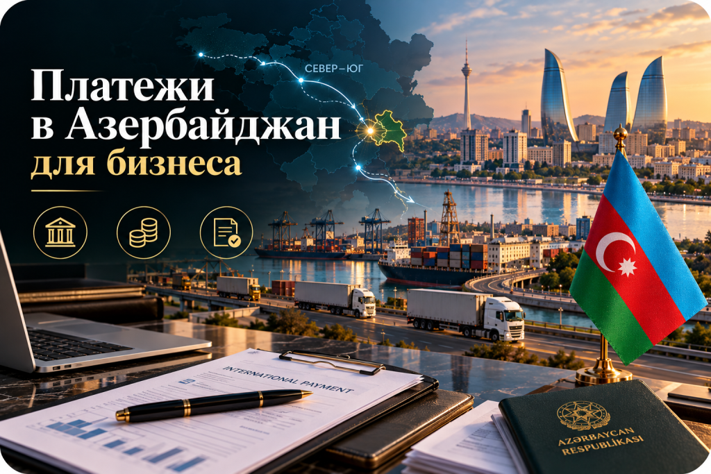 Платежи в Азербайджан для бизнеса: коридор «Север–Юг», банки и документы в 2026 году